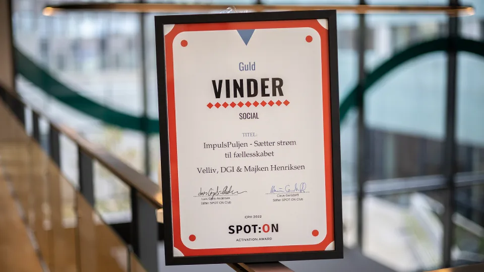 Velliv og DGI modtager pris.